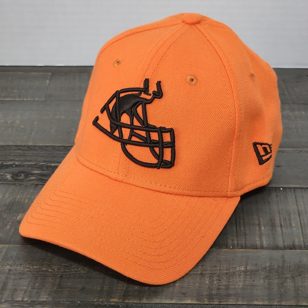 Cleveland Browns NFL New Era 39Thirty Adult Hat Size S/M Orange Stretch Cap